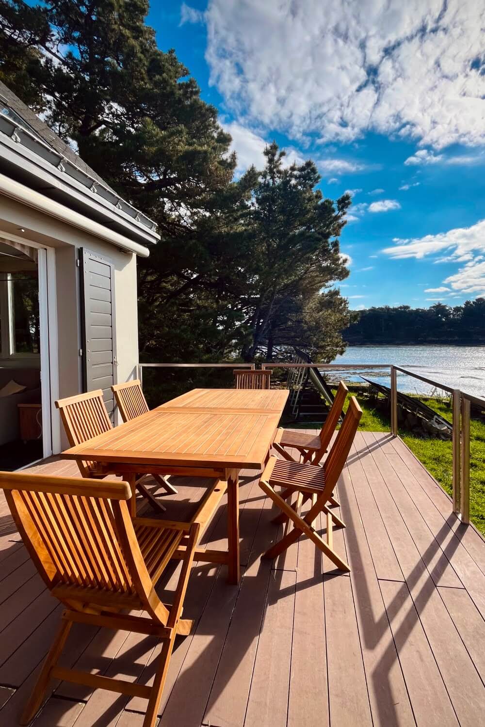 Terrasse avec vue sur le golfe